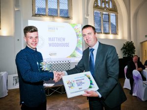 Matthew Woodhouse presented with the 2017 Young Tradesprson of the Year Award